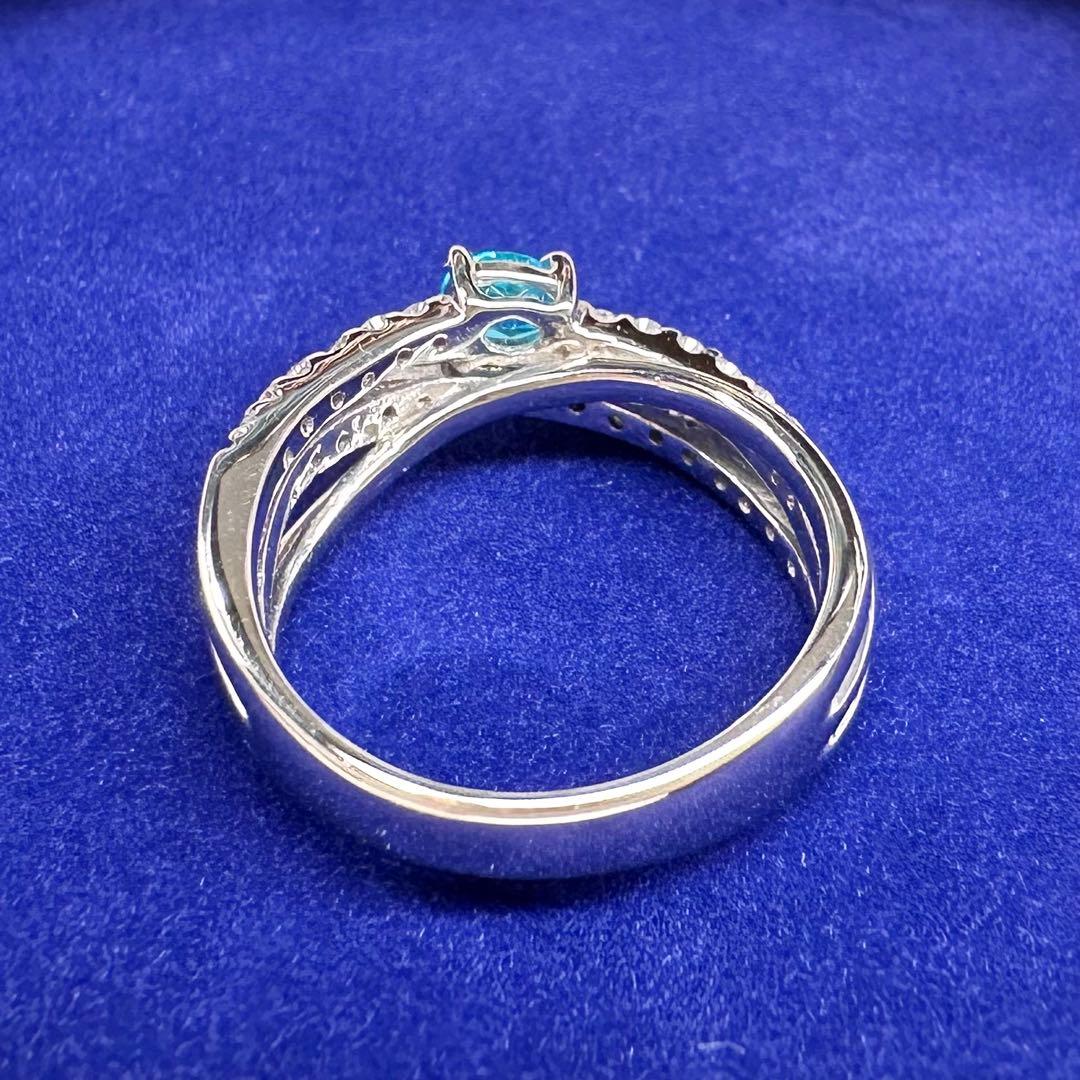 【美品】PT900 ブラジル産パライバトルマリン0.21ct リング