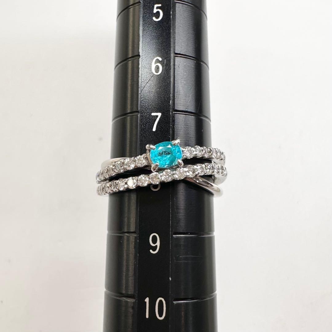 【美品】PT900 ブラジル産パライバトルマリン0.21ct リング