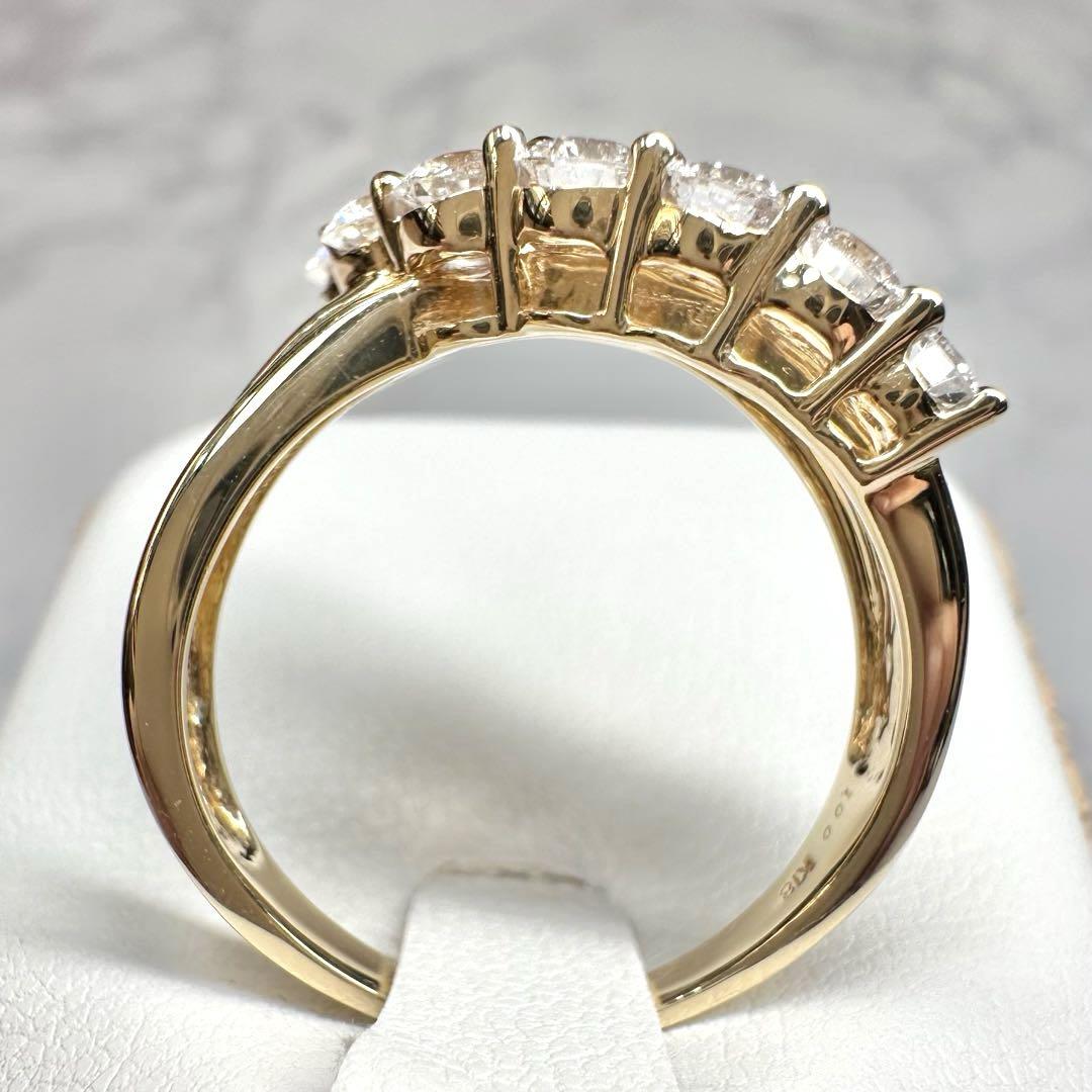 【K18】ダイヤモンド1ct リング　重ね付け