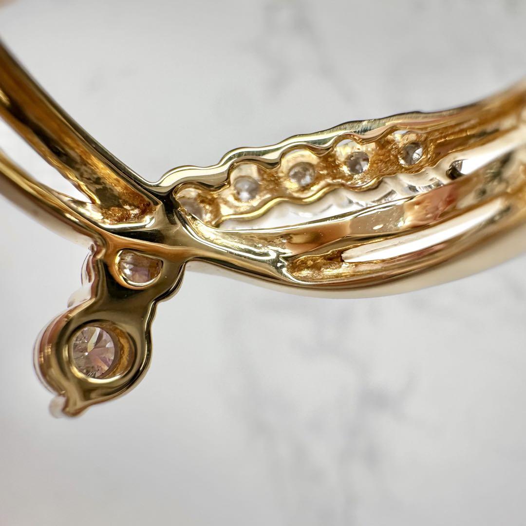 【K18】ダイヤモンド1ct リング　重ね付け