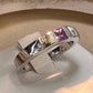 PT900 アレキサンドライト 0.25ct ダイヤ リング 希少石 鑑別書付き