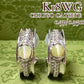 K18WG クリソベリルキャッツアイ ダイヤモンド ピアス イヤリング