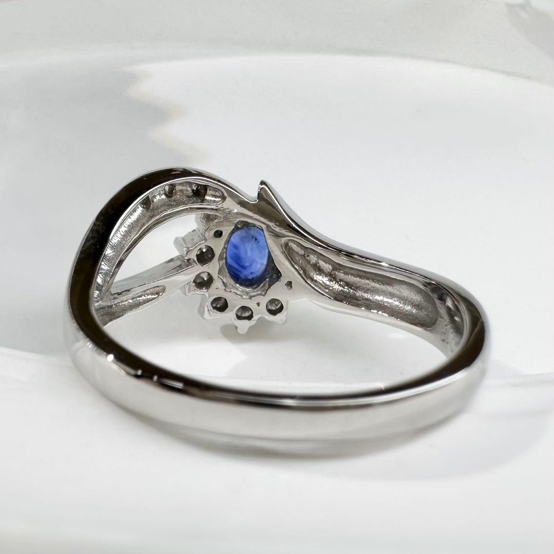【美品】PT900 サファイア 0.52ct リング