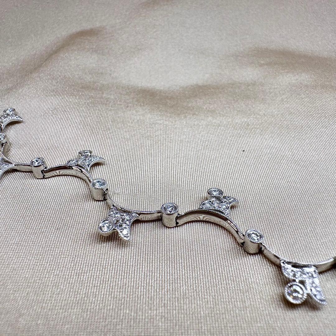 【K18】ダイヤモンド 0.87ct デザイン ブレスレット