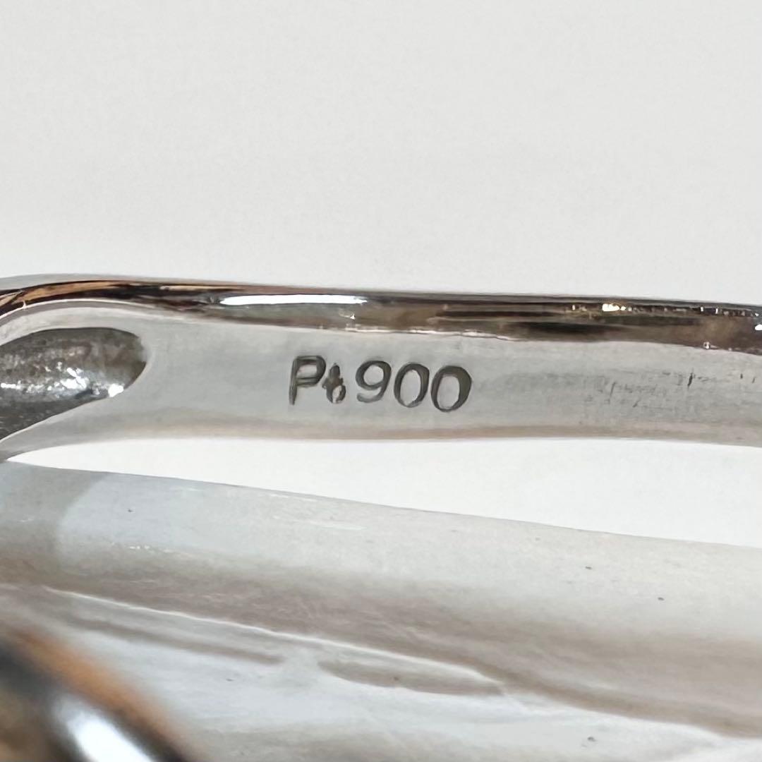 【美品】PT900 黒蝶パール 10.8mm リング