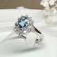 【美品】Pt900 アクアマリンリング 0.70ct ダイヤモンド取巻き