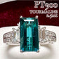 PT900 トルマリン ダイヤモンド リング 2.51ct ヴィンテージ