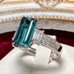 PT900 トルマリン ダイヤモンド リング 2.51ct ヴィンテージ