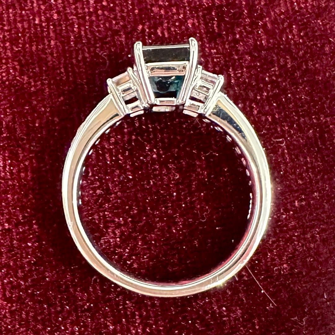 PT900 トルマリン ダイヤモンド リング 2.51ct ヴィンテージ