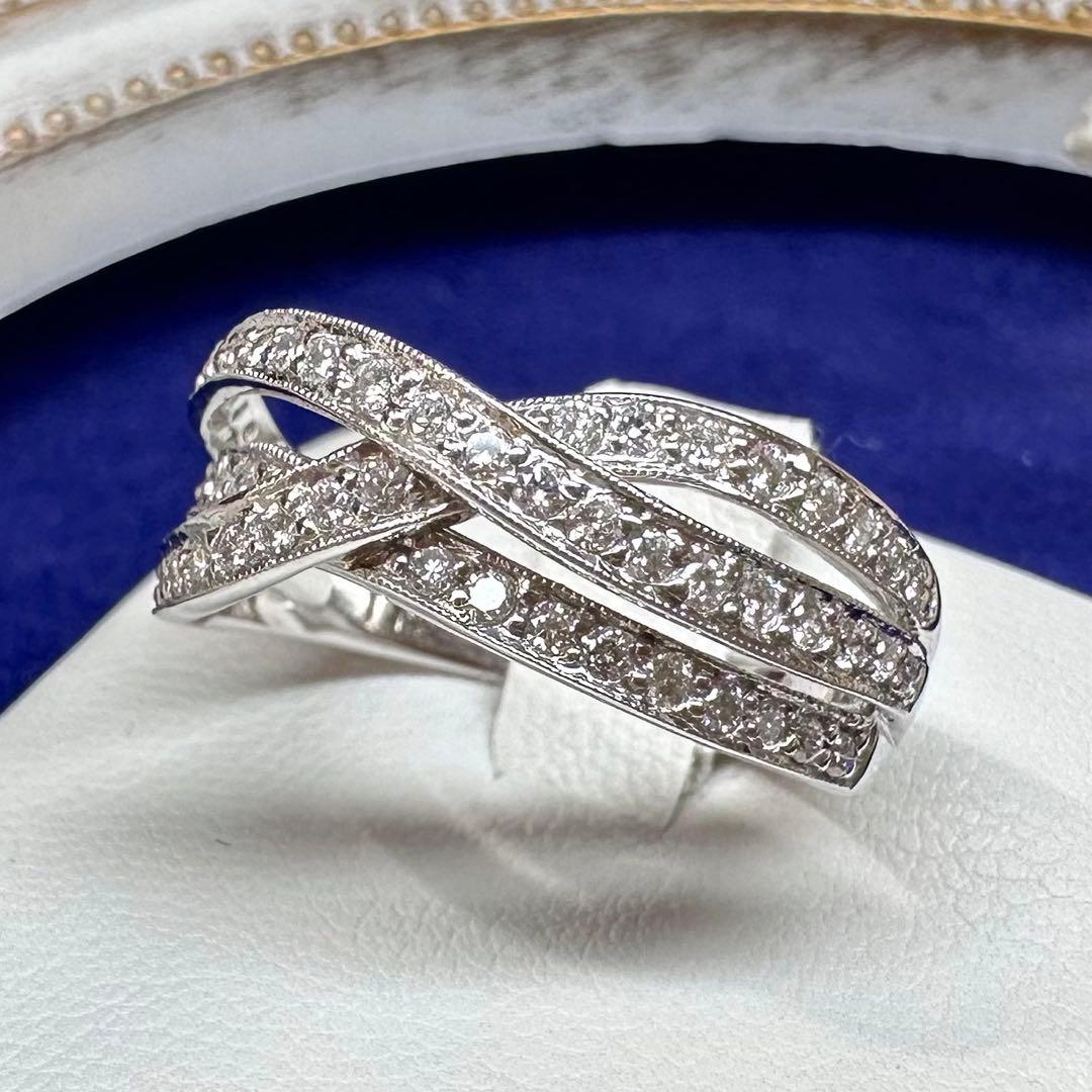 【K18WG】ダイヤモンド 0.51ct リング