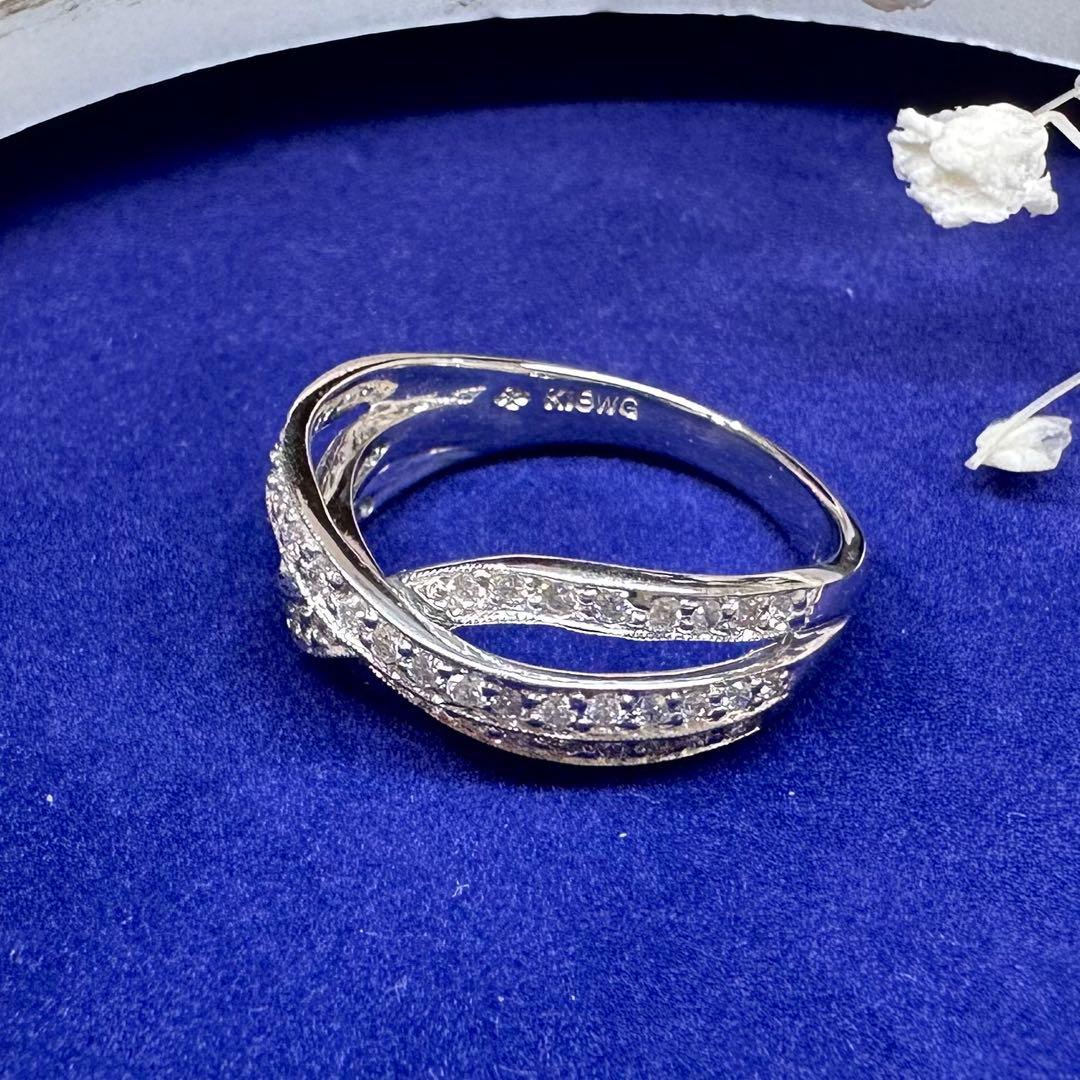 【K18WG】ダイヤモンド 0.51ct リング