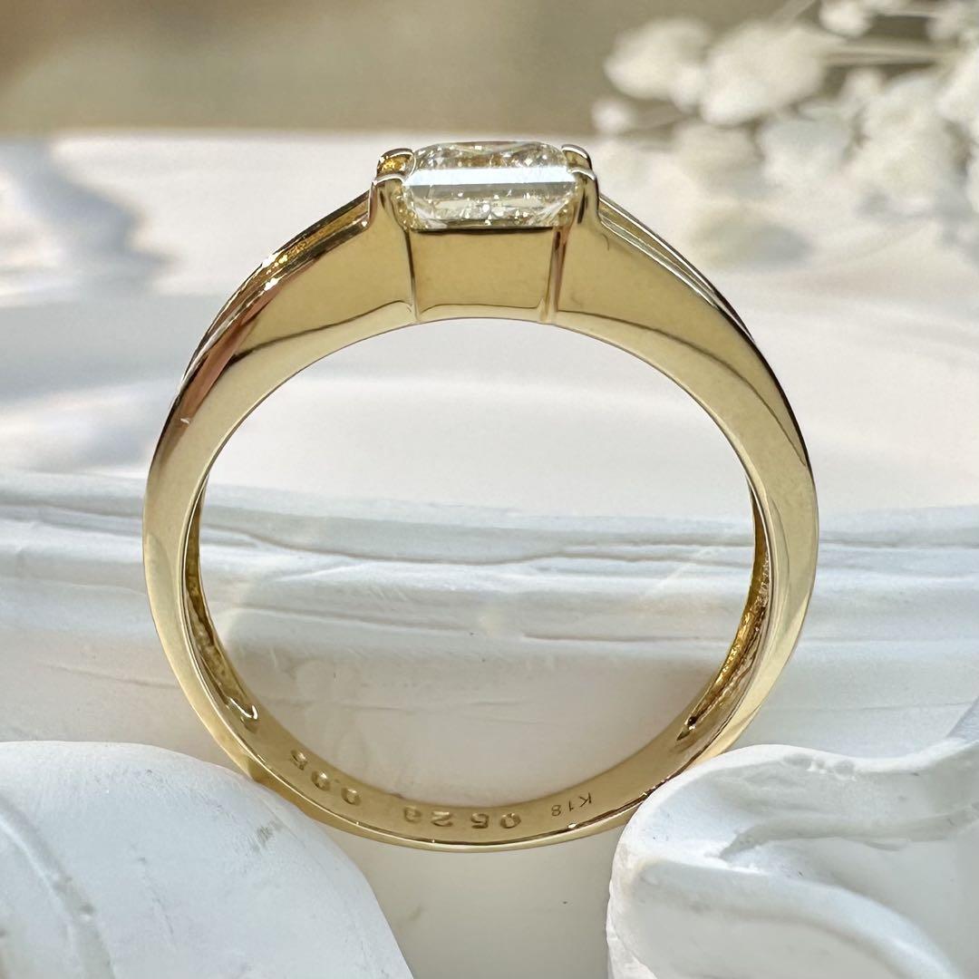【K18】ダイヤモンド0.528ct リングゴールドジュエリー
