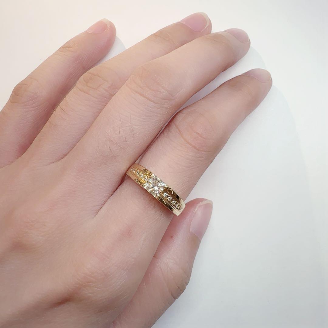 【K18】ダイヤモンド0.528ct リングゴールドジュエリー