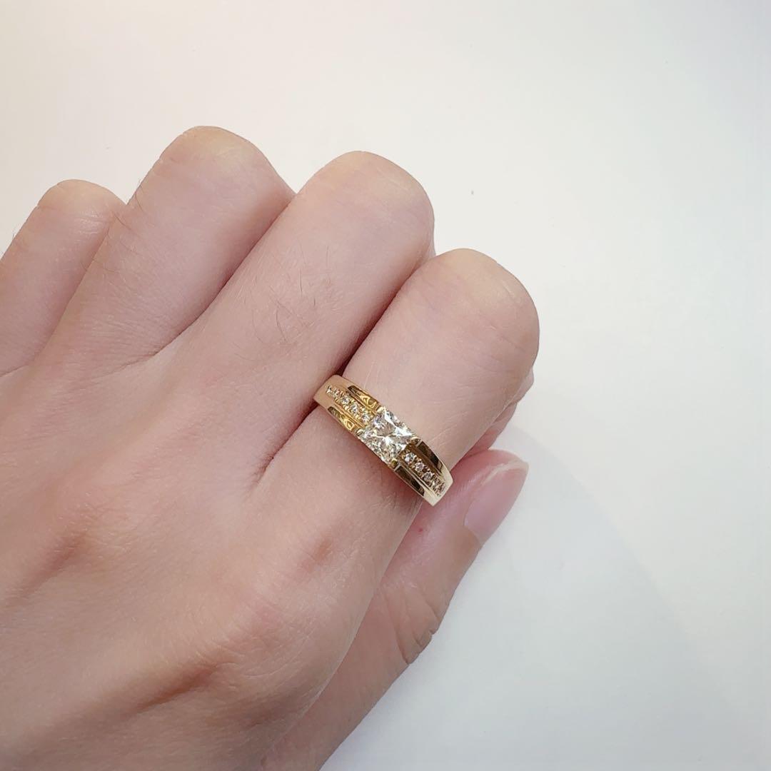 【K18】ダイヤモンド0.528ct リングゴールドジュエリー