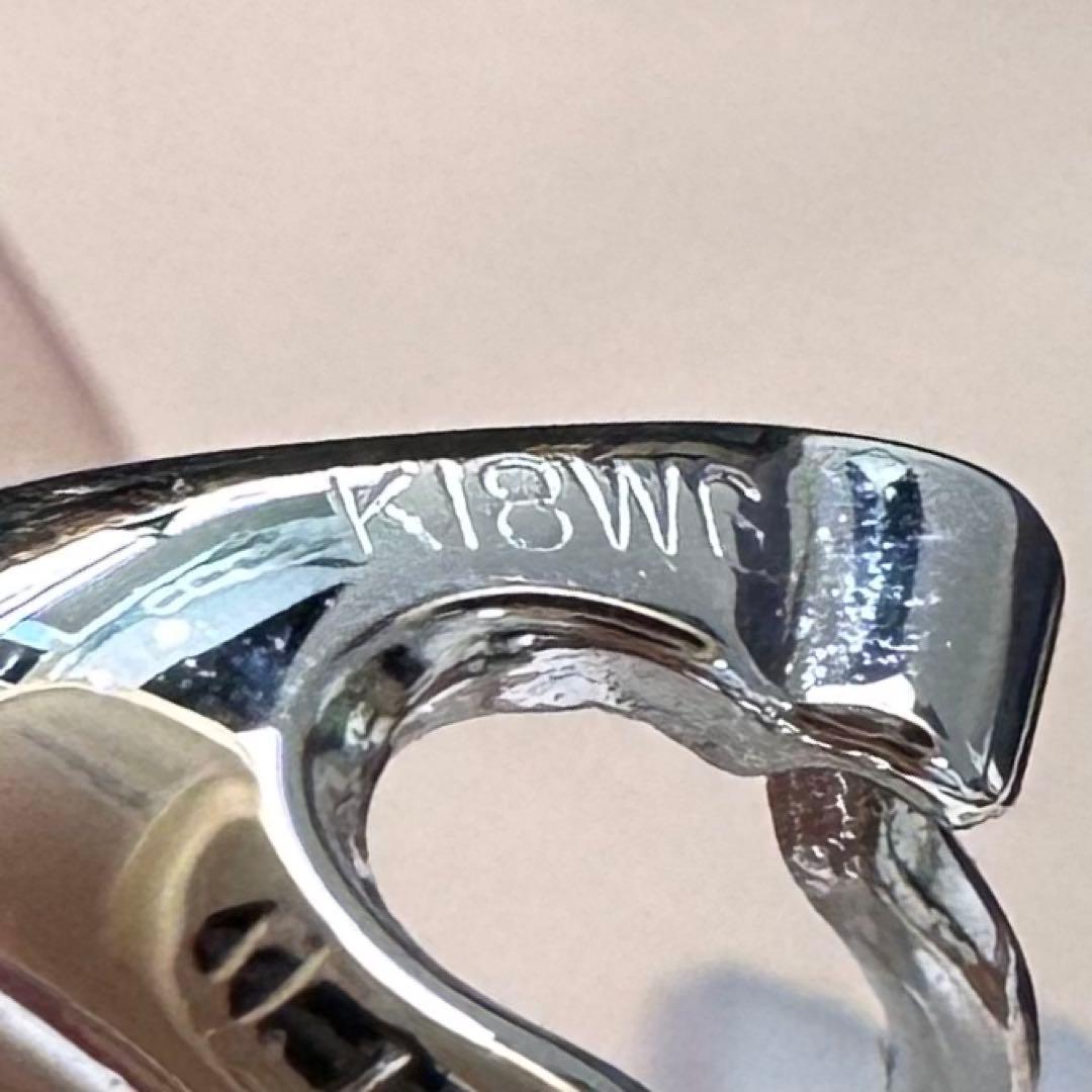 K18 大粒 大渓地真珠 8mm ダイヤモンド イヤリング ピアス