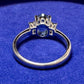 PT900 サファイア2.185ct バゲットダイヤモンド リング