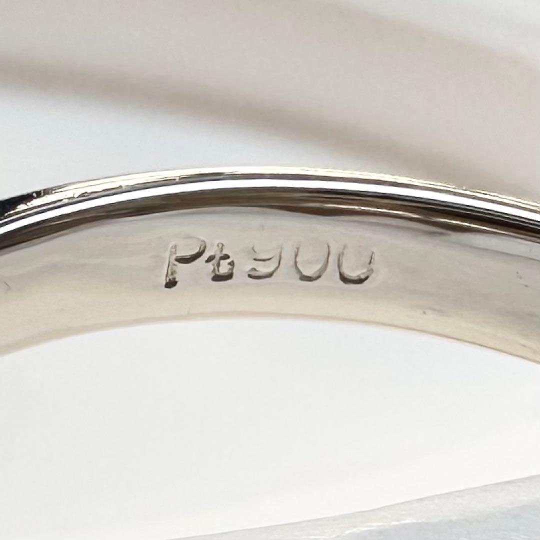 PT900 サファイア2.185ct バゲットダイヤモンド リング