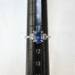 PT900 サファイア2.185ct バゲットダイヤモンド リング