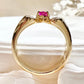 【K18】ルビー 0.53ct ダイヤモンドリング