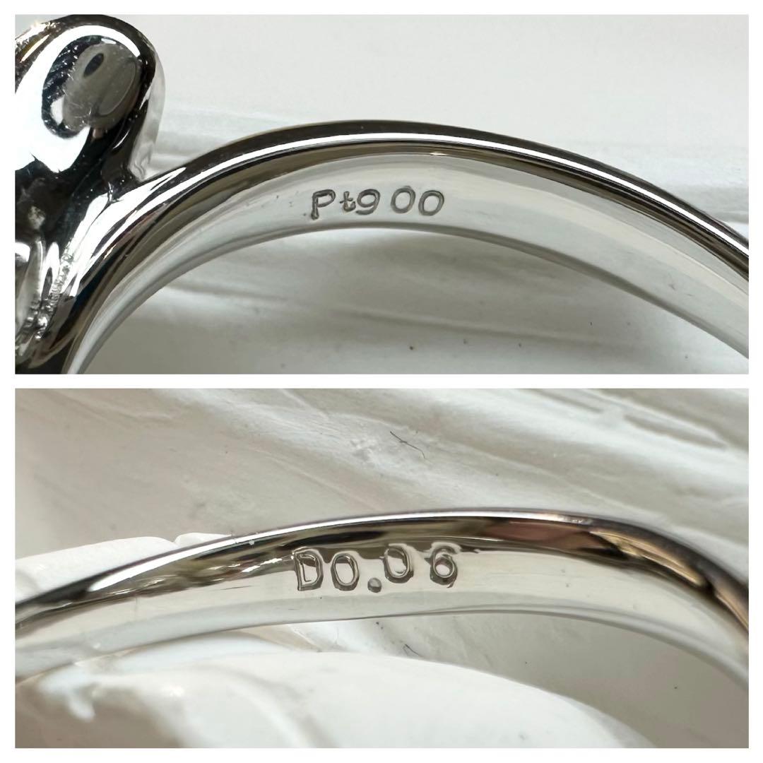 【美品】PT900 パール 3.9–6.5mm 上品デザイン リング