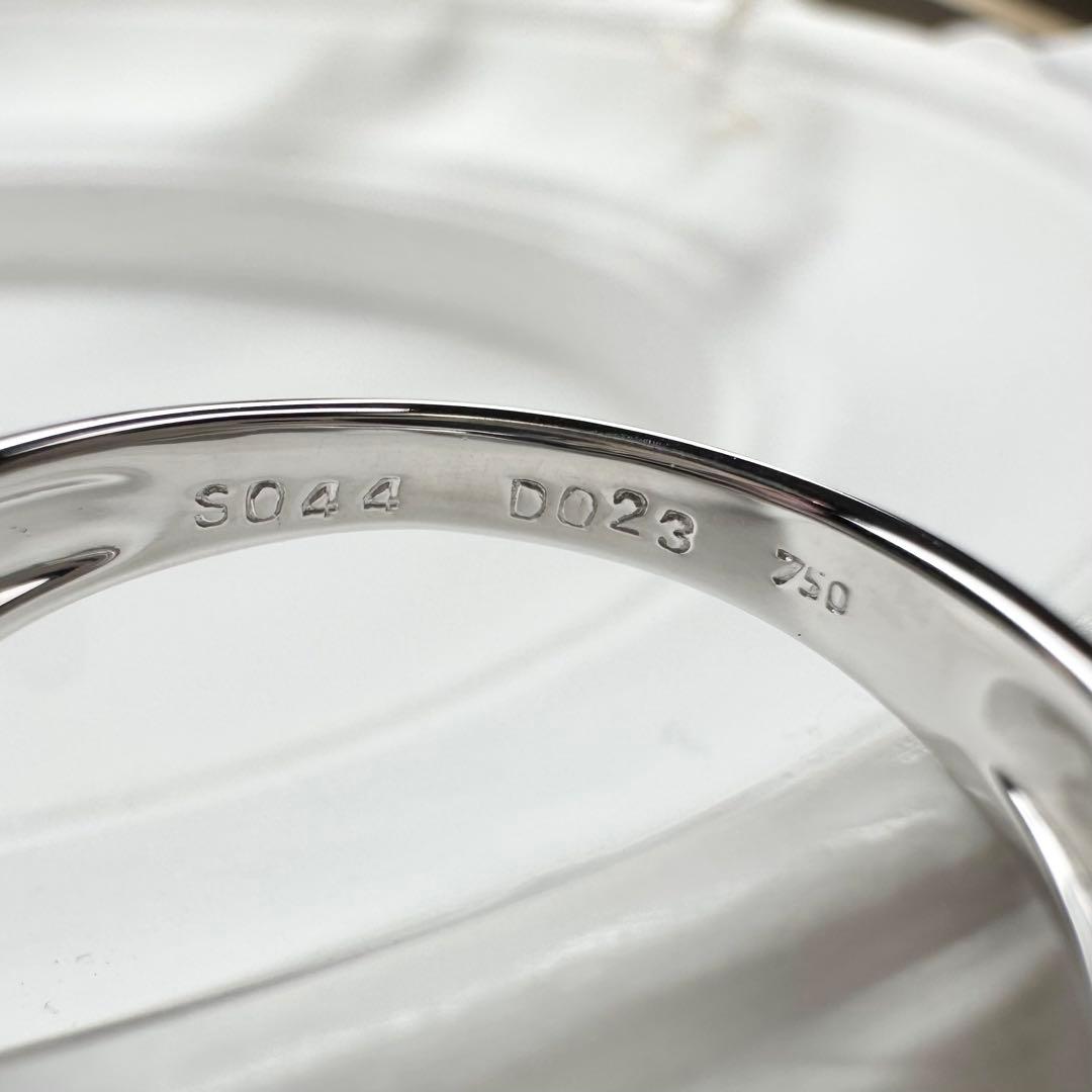 【K18】サファイア ダイヤモンドリング 0.44ct 四角カット 上品デザイン