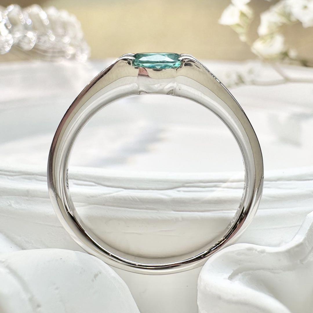 【美品】PT900 パライバトルマリン 0.47ct リング ダイヤ