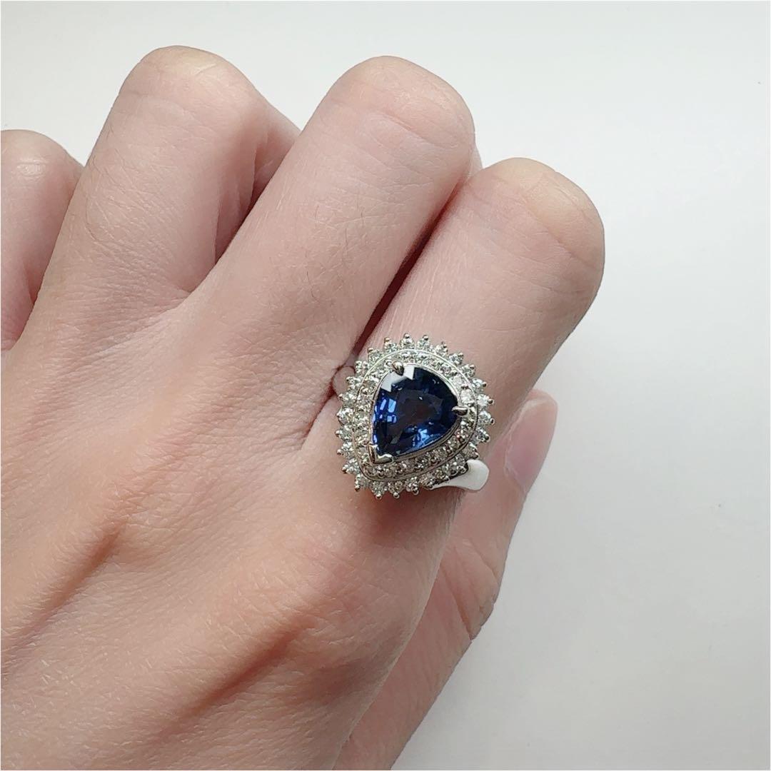 美品】PT900 サファイア 1.97ct ダイヤ リング – ABABIL.gems