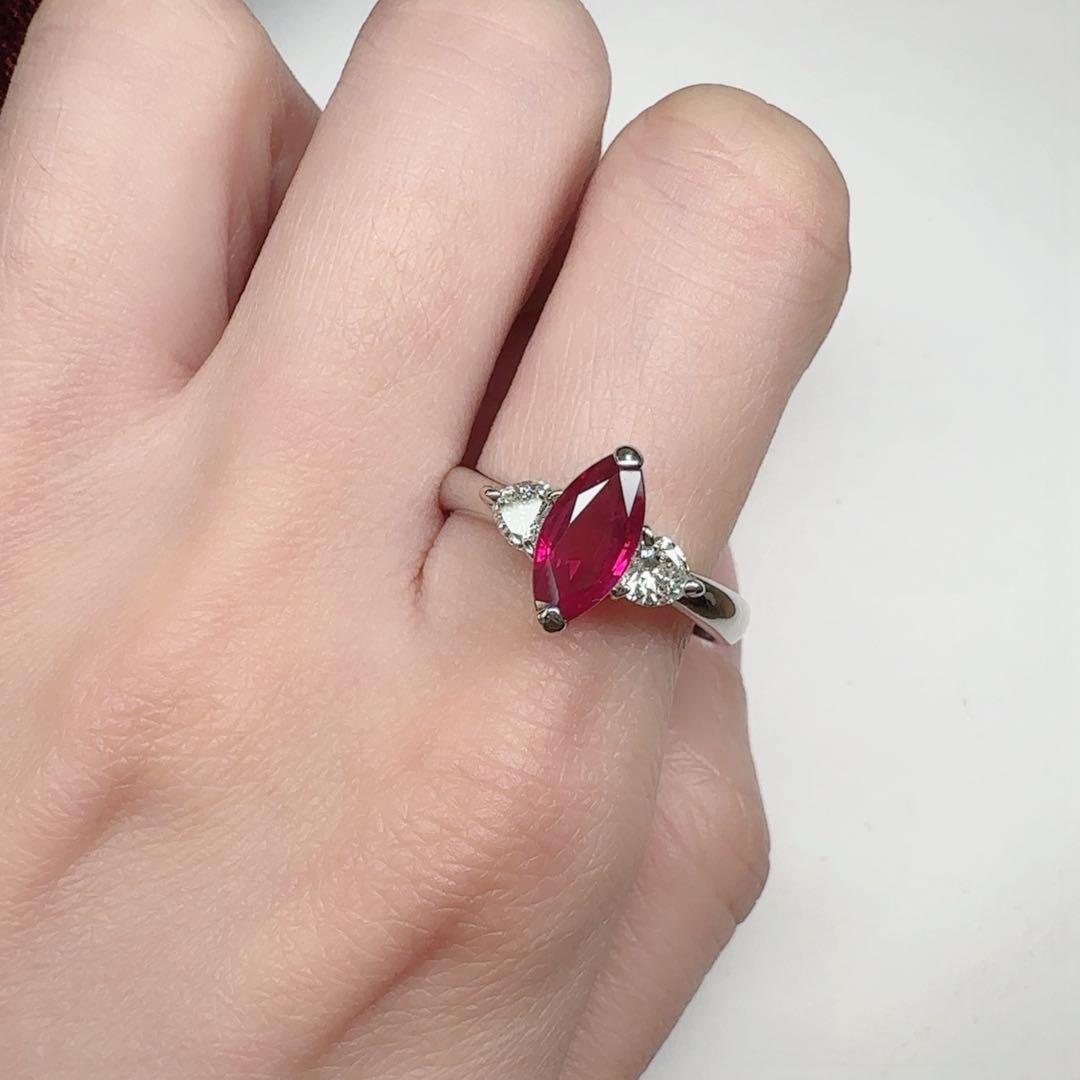 【美品】PT900 ルビー 1.51ct リング