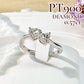 【美品】PT900 ダイヤモンド0.57ct リング ハート形
