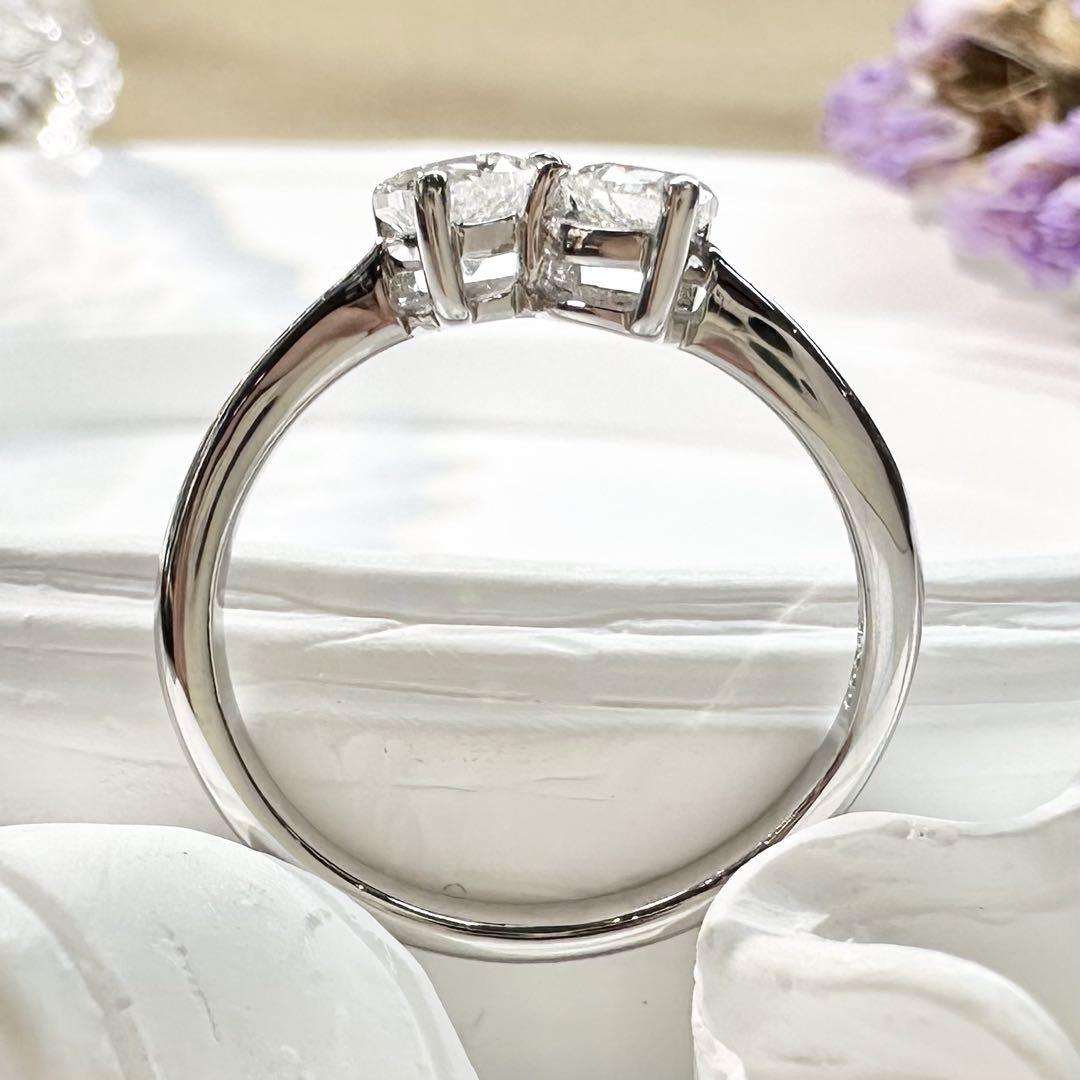 【美品】PT900 ダイヤモンド0.57ct リング ハート形