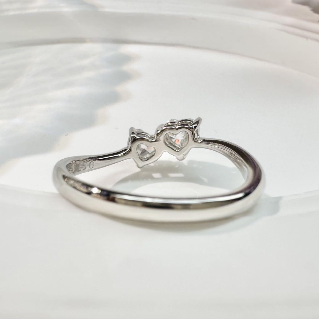 【美品】PT900 ダイヤモンド0.57ct リング ハート形