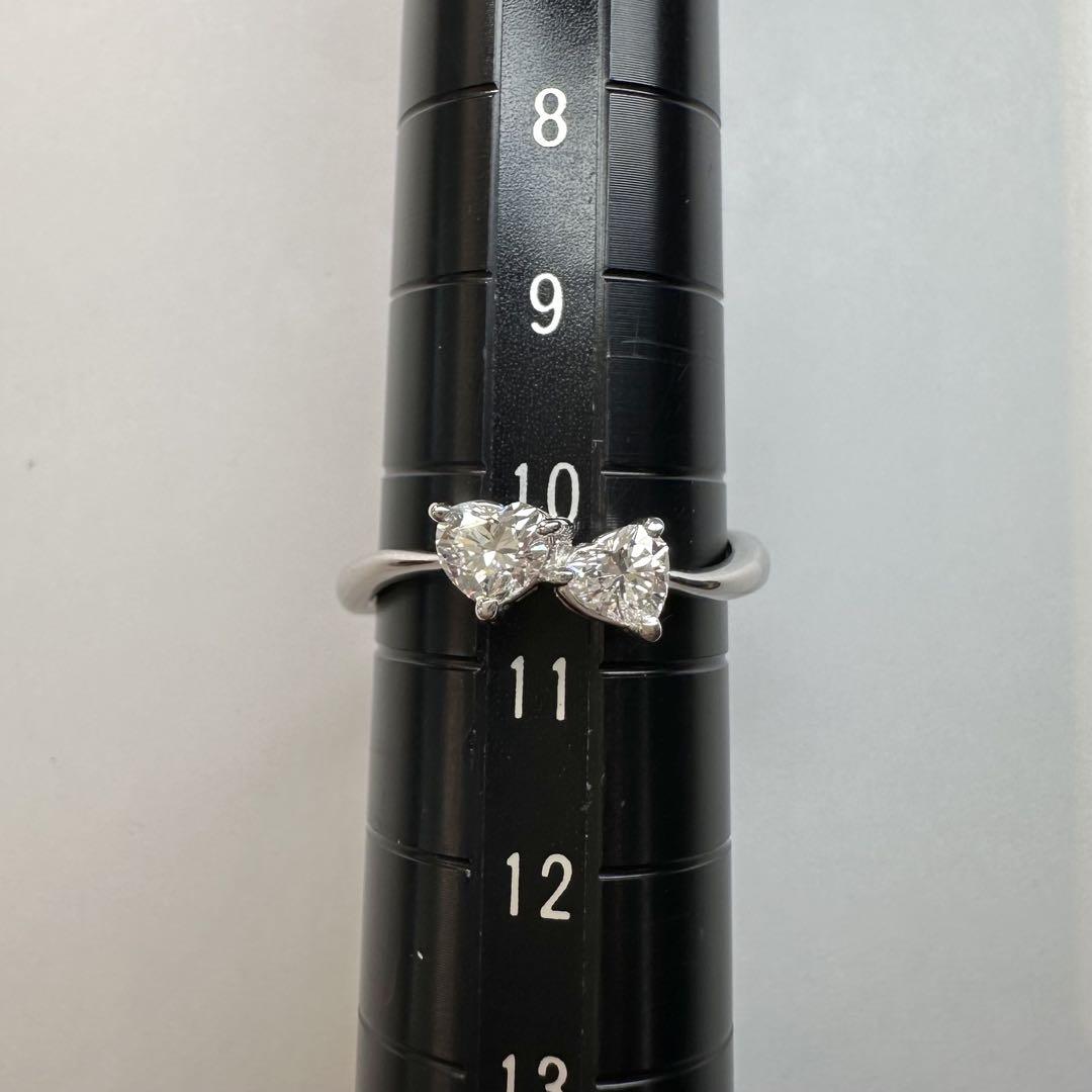 【美品】PT900 ダイヤモンド0.57ct リング ハート形