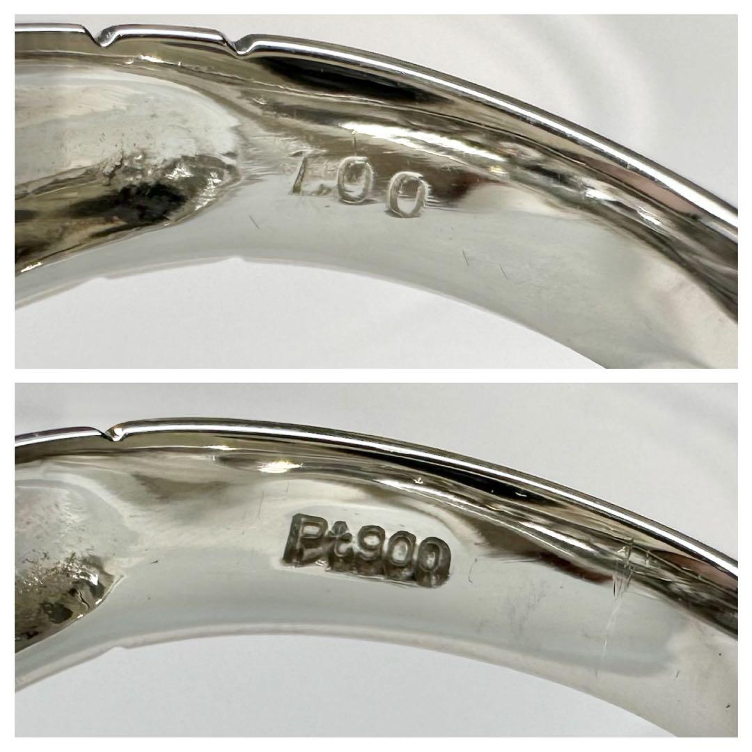 【美品】PT900 ダイヤモンド 1.00ct リング デザイン　スタイリッシュ