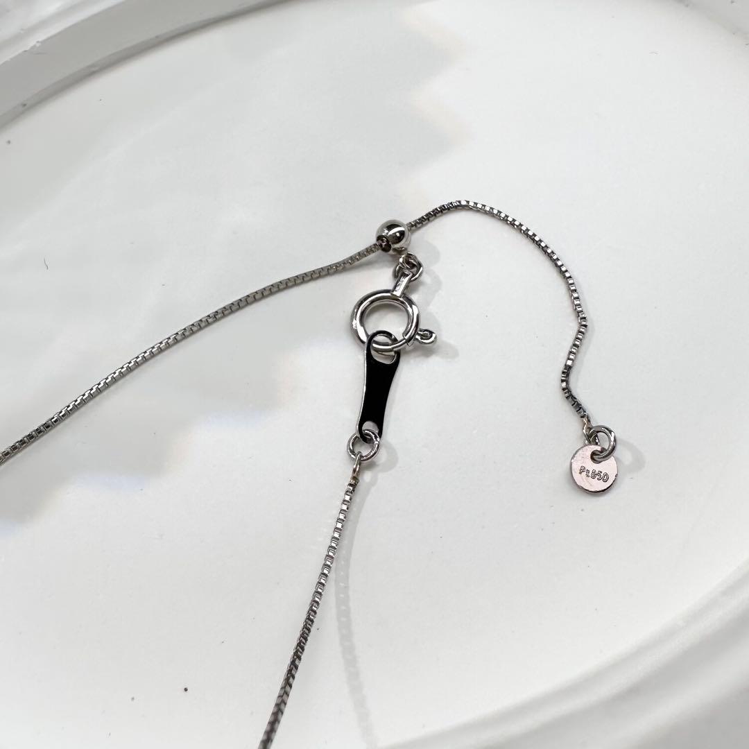 【美品】PT900 ルビー 0.43ct ダイヤ ネックレス