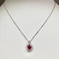 【美品】PT900 ルビー 0.43ct ダイヤ ネックレス