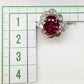 PT900 大粒ルベライト 3.4ct ダイヤモンド リング