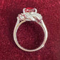 PT900 大粒ルベライト 3.4ct ダイヤモンド リング