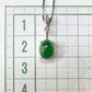 PT900 翡翠 3.83ct ダイヤモンドネックレス ヒスイ