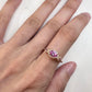 K18 ピンクサファイア0.55ct ダイヤモンドリング フラワーモチーフ