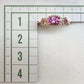 K18 ピンクサファイア0.55ct ダイヤモンドリング フラワーモチーフ