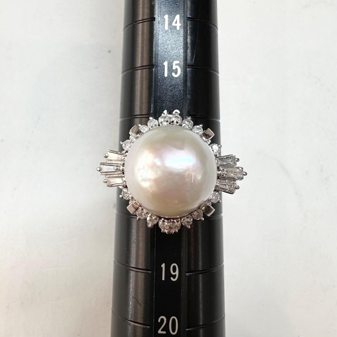 【美品】PT900 パール12.4mm リング