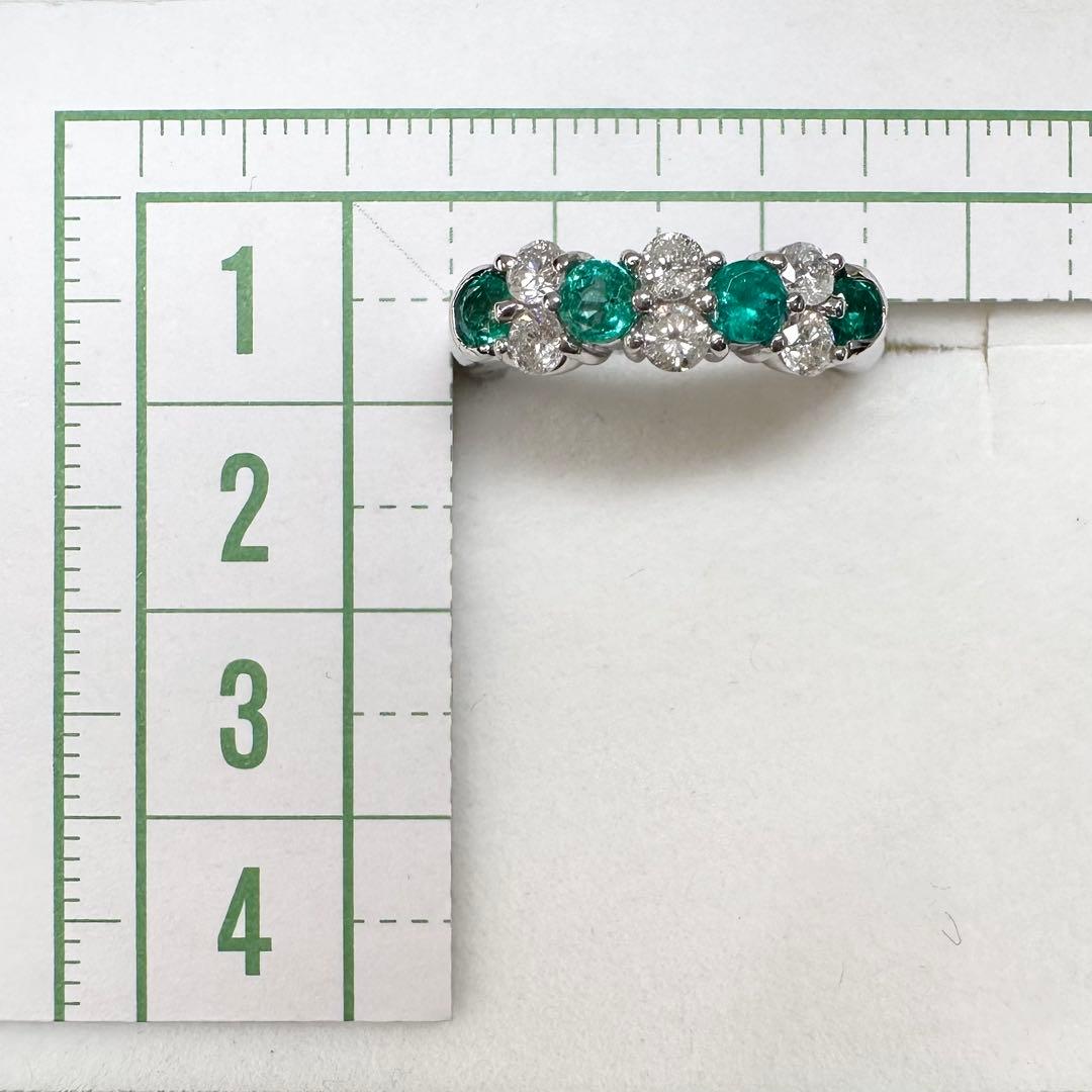 【美品】PT900 エメラルド 0.50ct リング