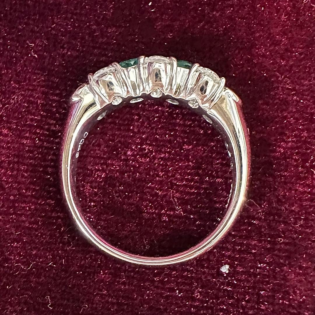 【美品】PT900 エメラルド 0.50ct リング