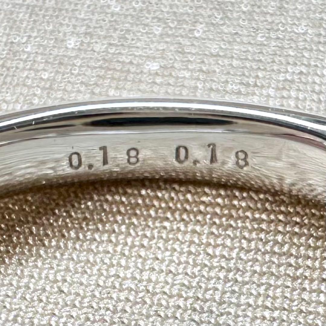 K18WG アレキサンドライト ダイヤモンド リング 0.18ct 希少石 変色