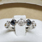 K18WG アレキサンドライト ダイヤモンド リング 0.18ct 希少石 変色