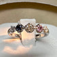 K18WG アレキサンドライト ダイヤモンド リング 0.18ct 希少石 変色