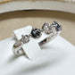 K18WG アレキサンドライト ダイヤモンド リング 0.18ct 希少石 変色