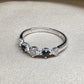 K18WG アレキサンドライト ダイヤモンド リング 0.18ct 希少石 変色