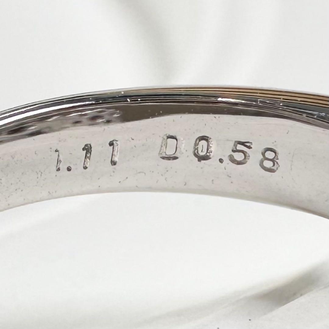 PT900 ピンクサファイア1.11ct ダイヤモンド フラワー リング
