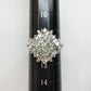 【K18】グリーンサファイア リング 1.25ct スクエアデザイン